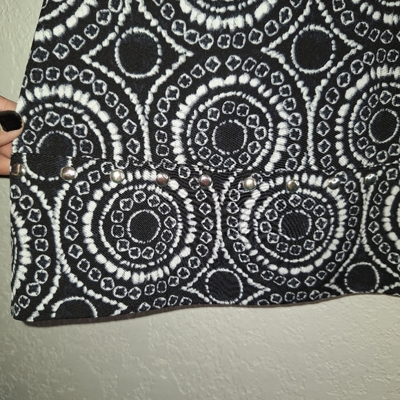 Michael Kors Black & White Halter Studded Top Size Large - Picture 5 of 8